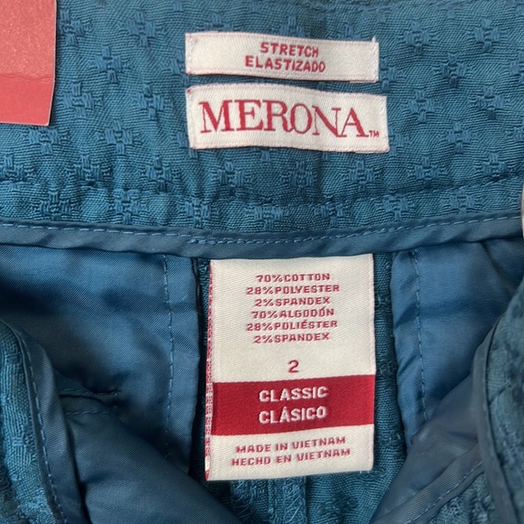 Merona NWT Stretch classic Ankle pants Sz. 2 Higher mid rise straight hip&thigh - Picture 6 of 8